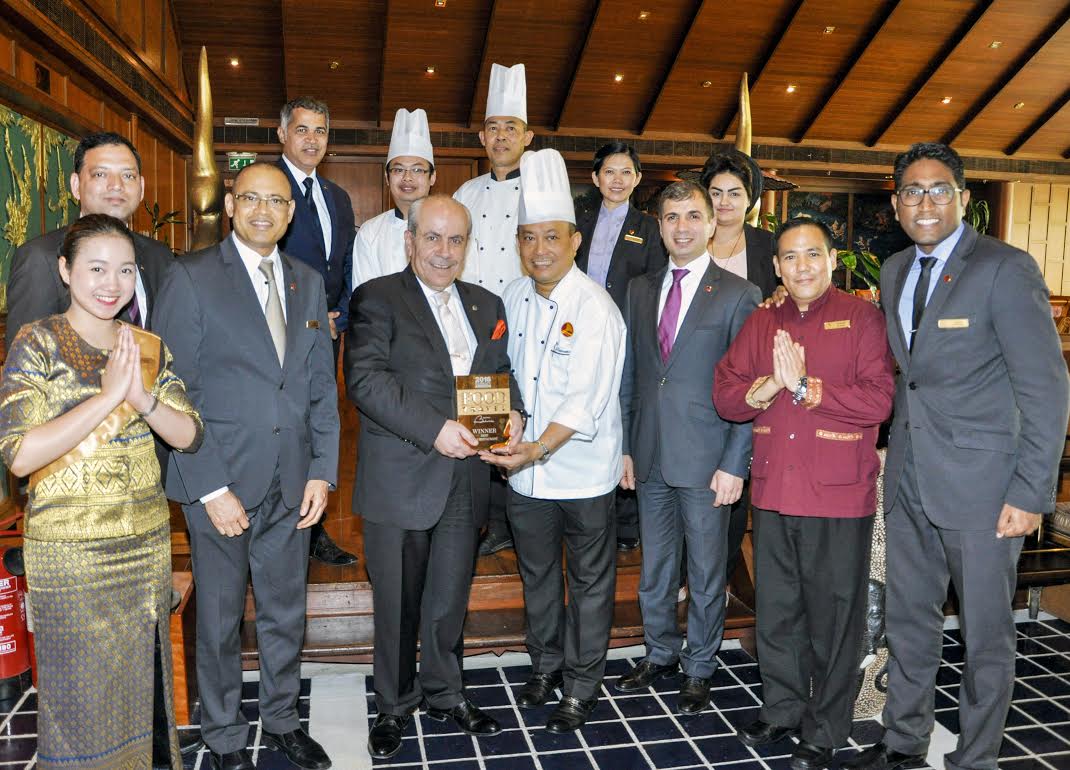 Royal Thai Team with General Manager Rahim Abu Omar, Chef Tawachi, F&B Manager Sunuj Deen, Executive Assistant Manager Charbel Hanna
